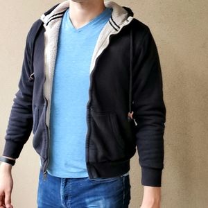 Old Navy Black Sheep-lined Hoodie.